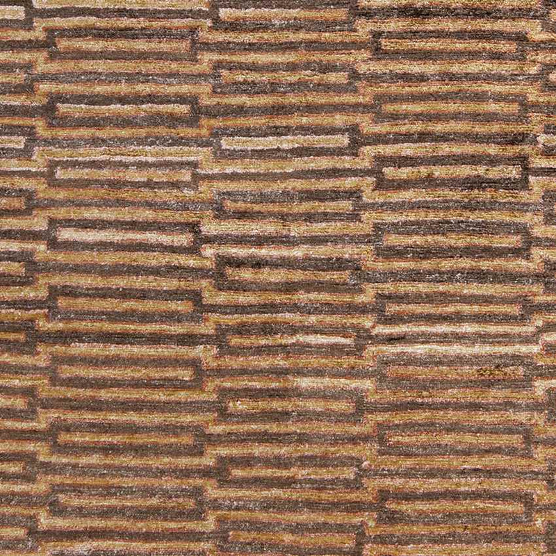 Bezons Modern Espresso/Golden Brown Area Rug