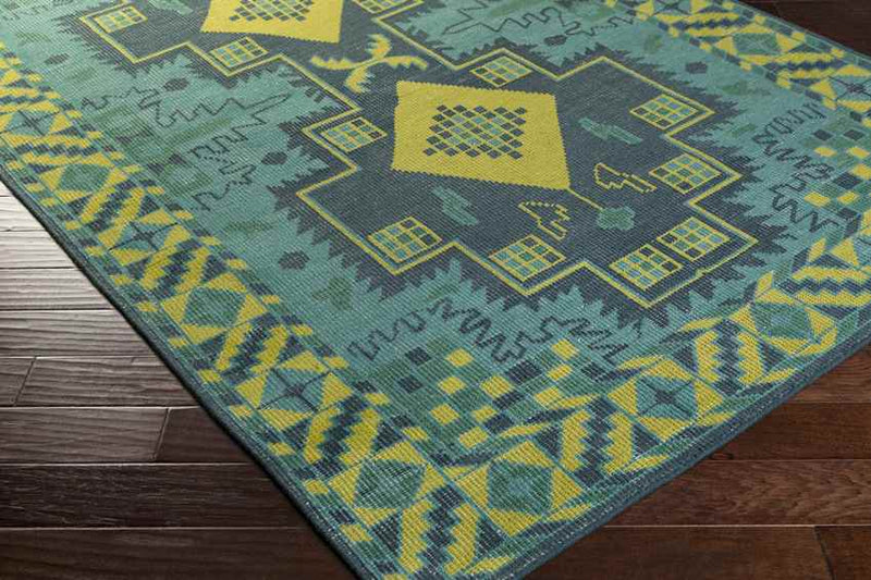 Plainview Modern Green/Teal Area Rug