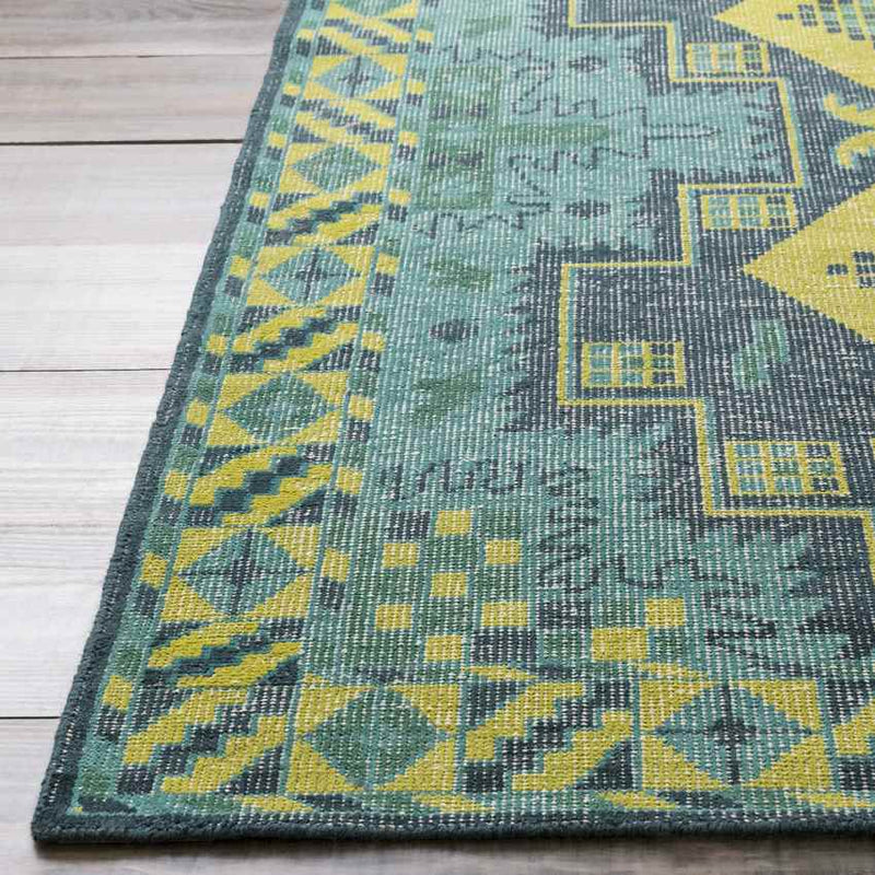 Plainview Modern Green/Teal Area Rug