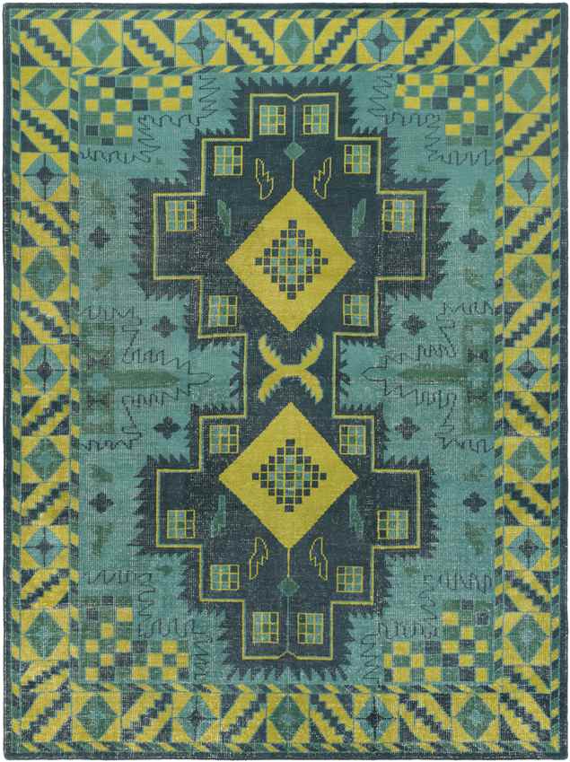 Plainview Modern Green/Teal Area Rug