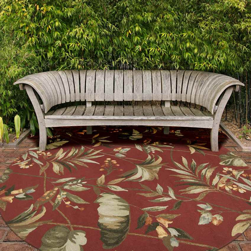 Pottsville Cottage Burgundy Area Rug