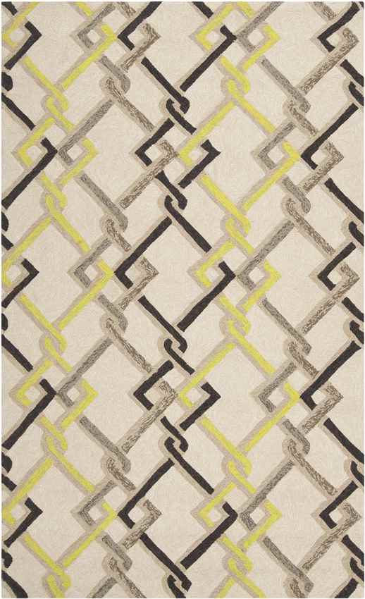 Prichard Modern Looped/Hooked Ivory Area Rug