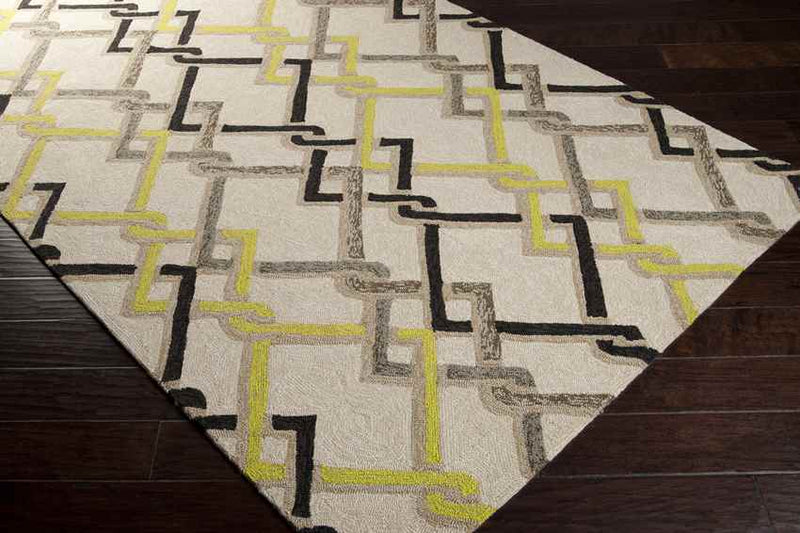 Prichard Modern Looped/Hooked Ivory Area Rug