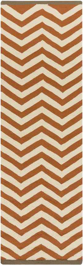 Quitman Modern Burnt Orange Area Rug