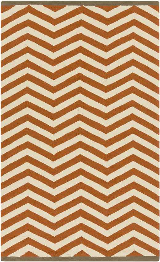 Quitman Modern Burnt Orange Area Rug