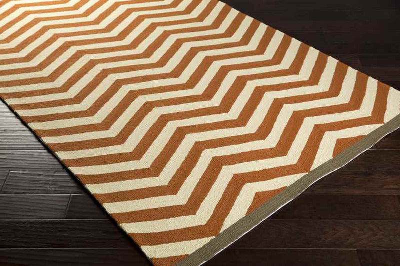 Quitman Modern Burnt Orange Area Rug