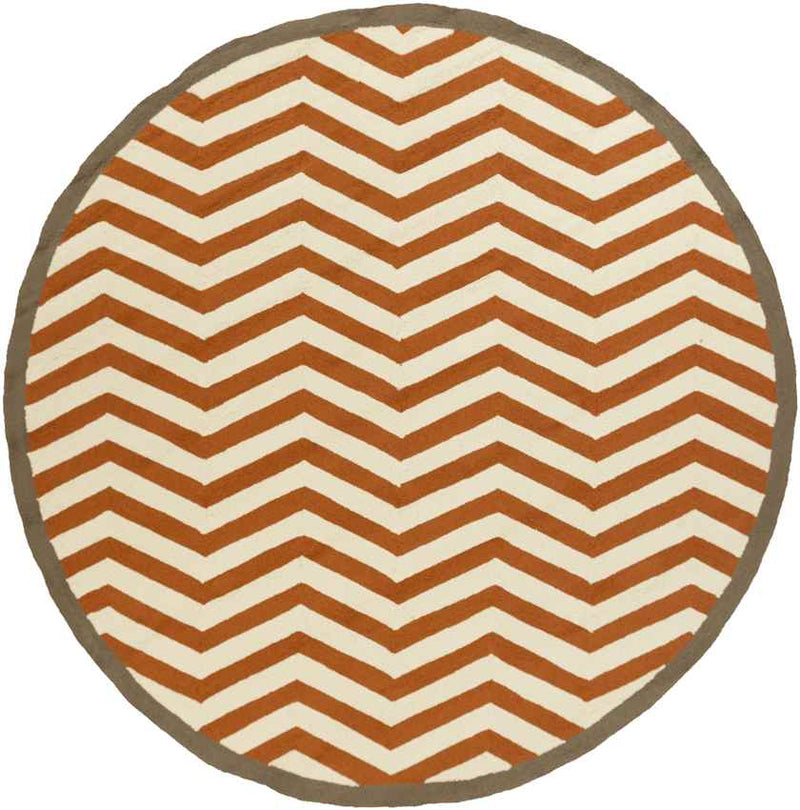 Quitman Modern Burnt Orange Area Rug