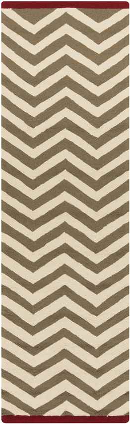 Quitman Modern Burgundy/Beige Area Rug