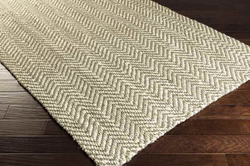 Orane Global Jute/Sisal Medium Gray/Cream Chevron Area Rug