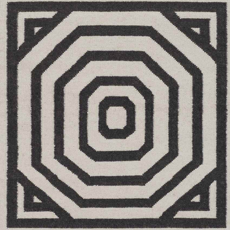 Rosa Modern Charcoal/Ivory Area Rug