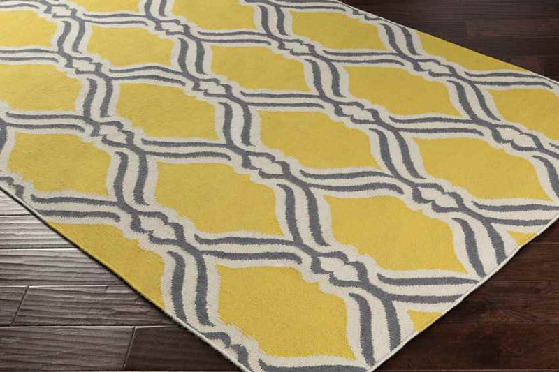 Roopville Modern Bright Yellow Area Rug