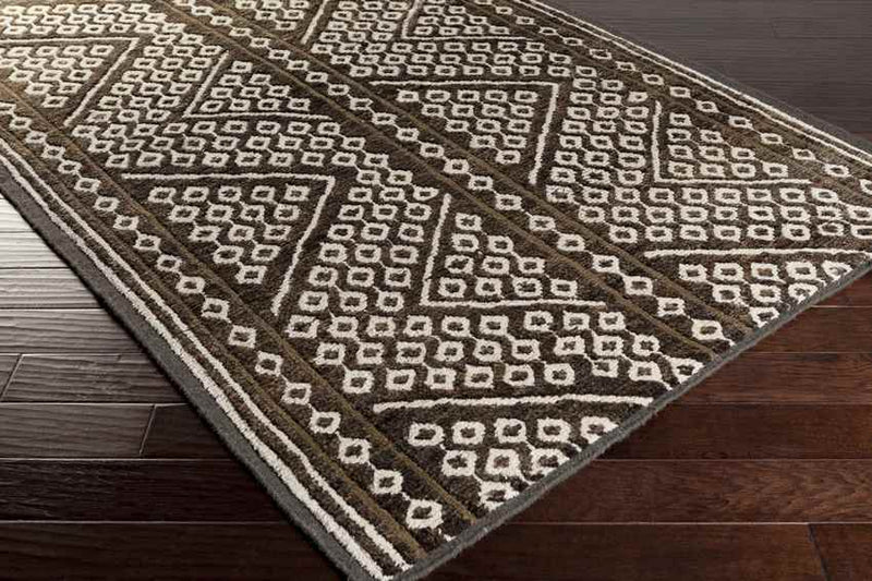 Rossville Modern Dark Brown Area Rug