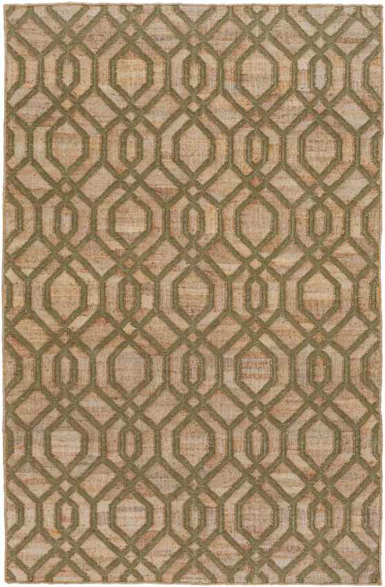 Shishmaref Global Green/Beige Area Rug