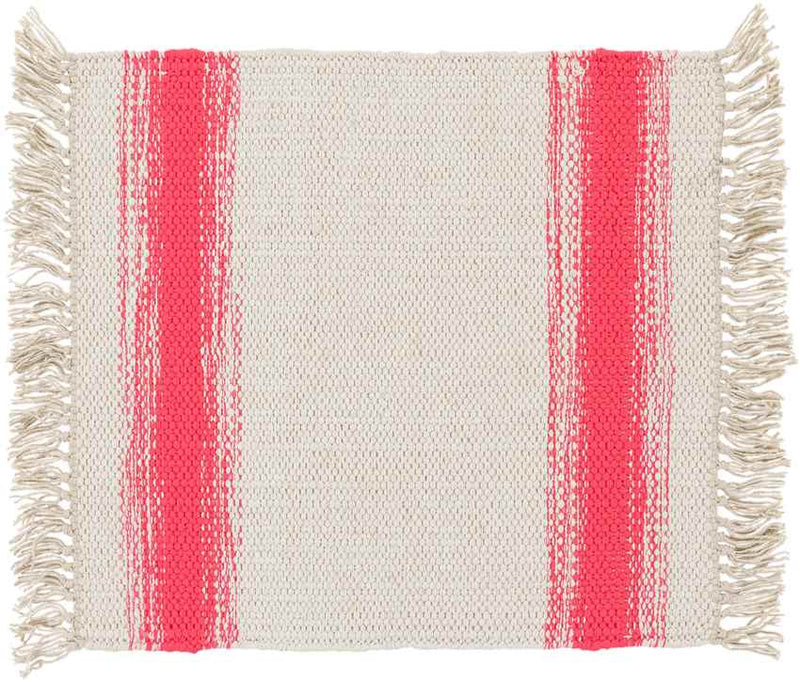 Snowflake Modern Bright Pink/Khaki Area Rug