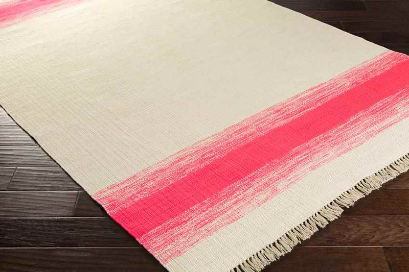 Snowflake Modern Bright Pink/Khaki Area Rug