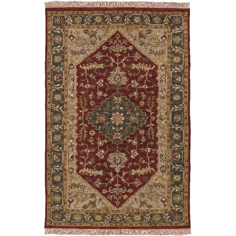 Stuttgart Traditional Coffee/Maroon Area Rug