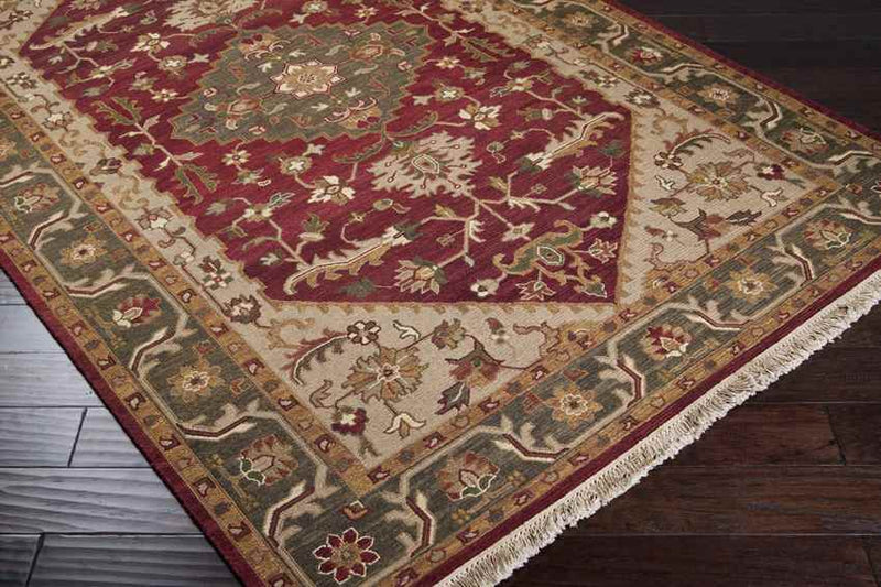 Stuttgart Traditional Coffee/Maroon Area Rug