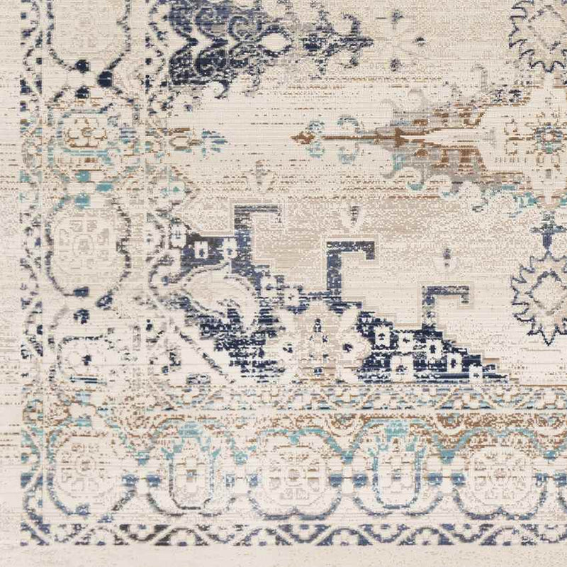 Burford Traditional Aqua Area Rug