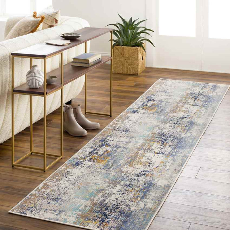 Burntwood Modern Navy Area Rug