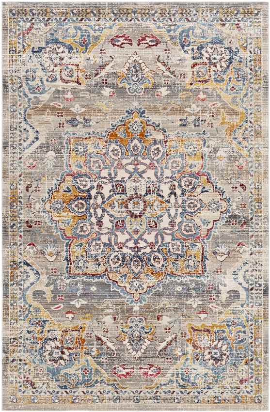 Bury Traditional White Area Rug