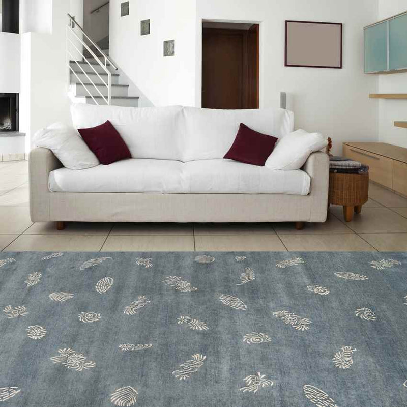 Telfair Modern Blue/Light Gray Area Rug