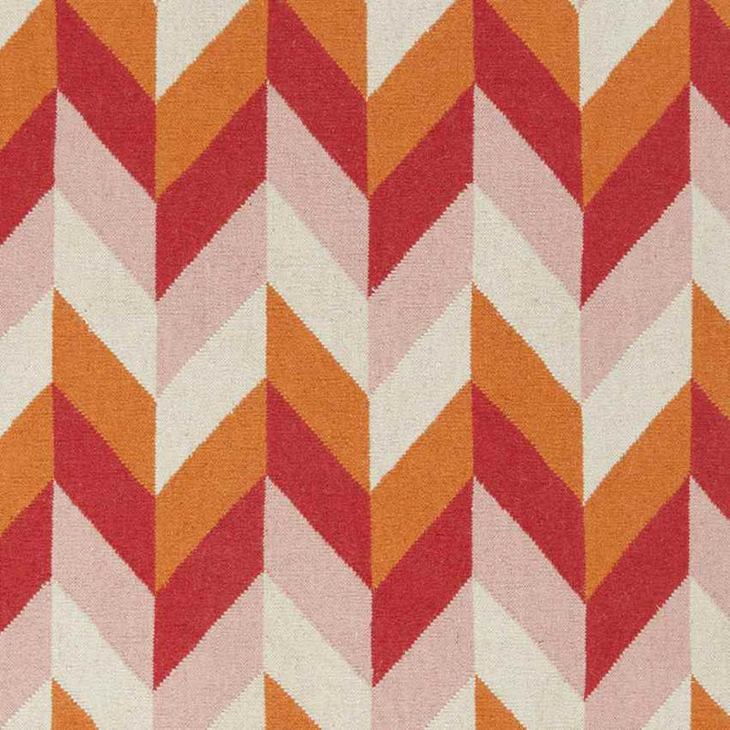 Tupelo Modern Bright Orange/Garnet Area Rug