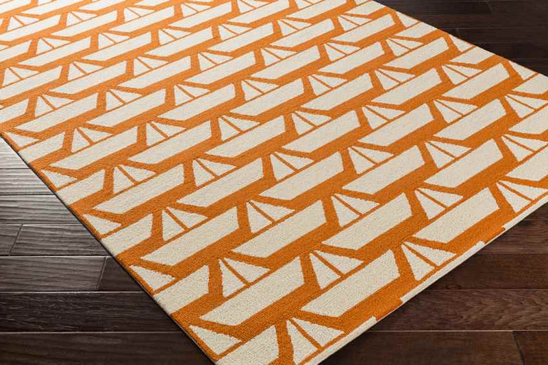 Tuscumbia Modern Orange/Beige Area Rug