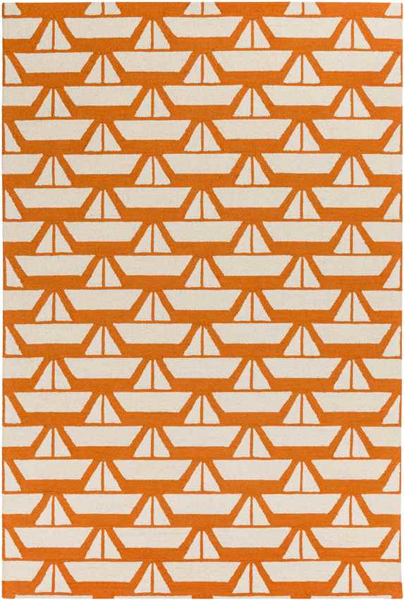 Tuscumbia Modern Orange/Beige Area Rug