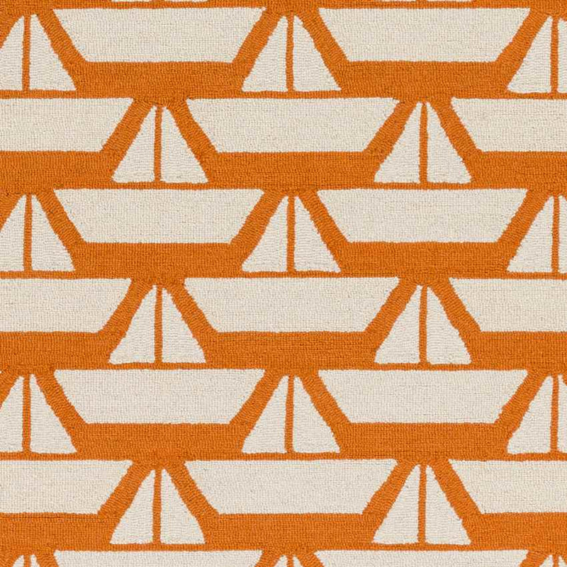 Tuscumbia Modern Orange/Beige Area Rug