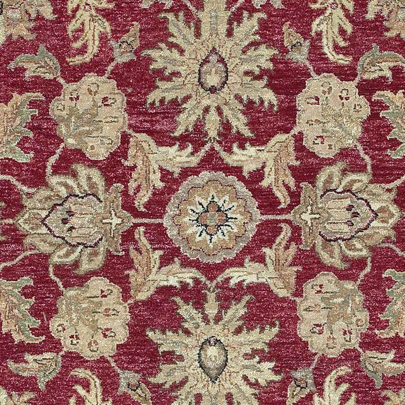 Vienna Traditional Beige/Burgundy Area Rug