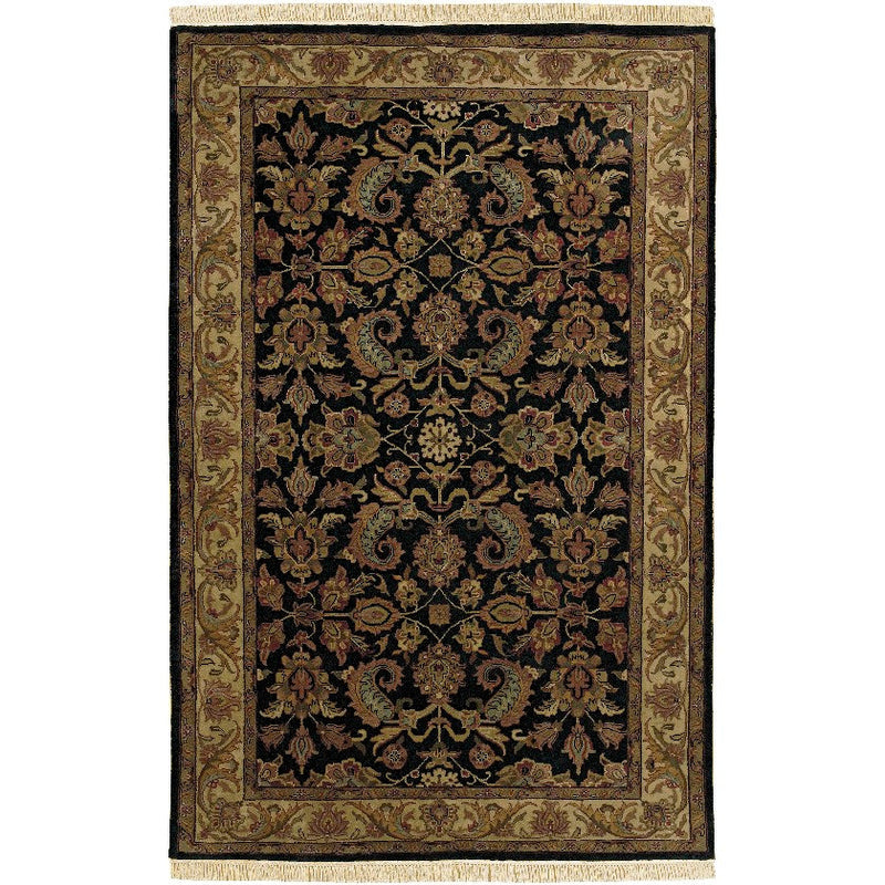 Vredenburgh Traditional Black/Gray Area Rug