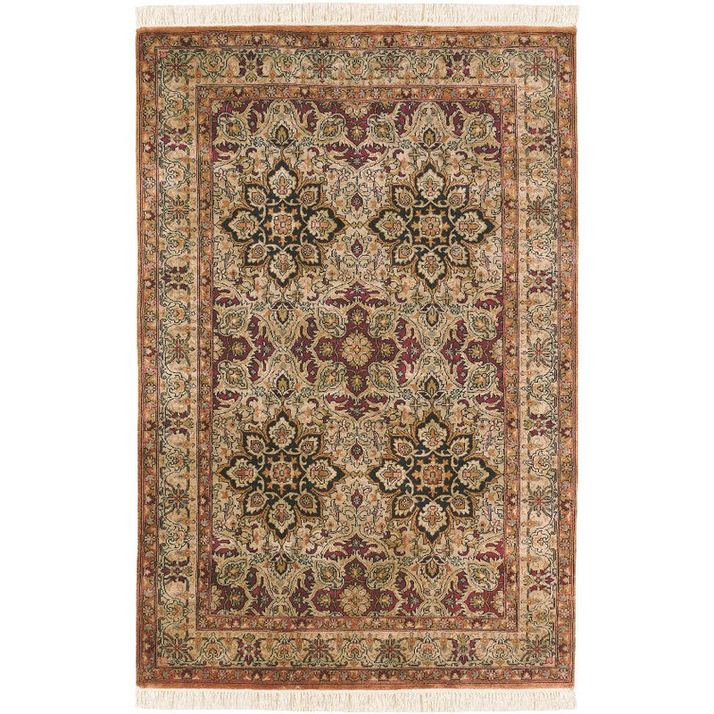 Wabbaseka Traditional Tan Area Rug