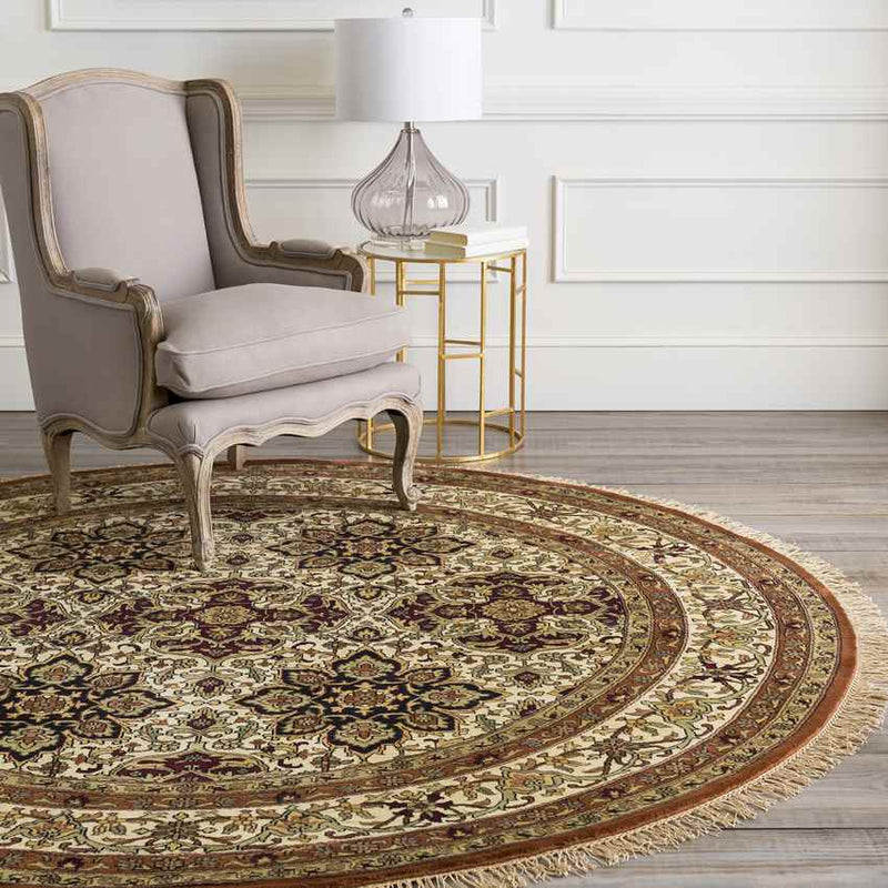 Wabbaseka Traditional Tan Area Rug