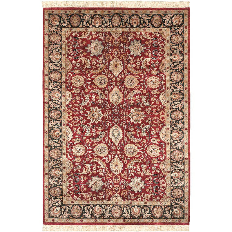 Walthourville Traditional Red/Tan Area Rug