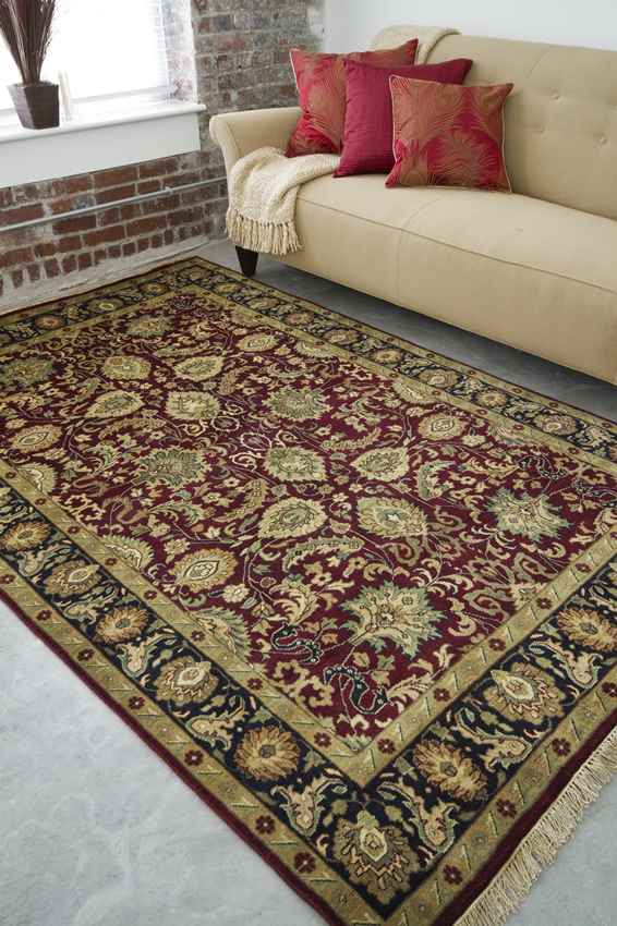 Walthourville Traditional Red/Tan Area Rug