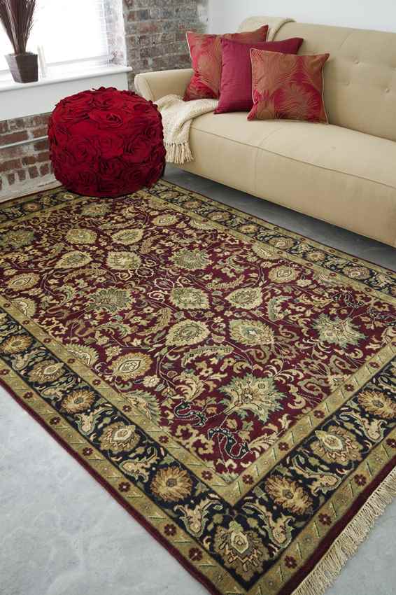 Walthourville Traditional Red/Tan Area Rug