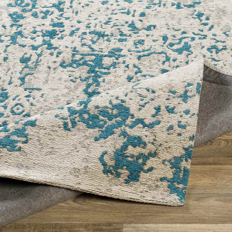 Coalville Modern Teal Blue/Silver Area Rug