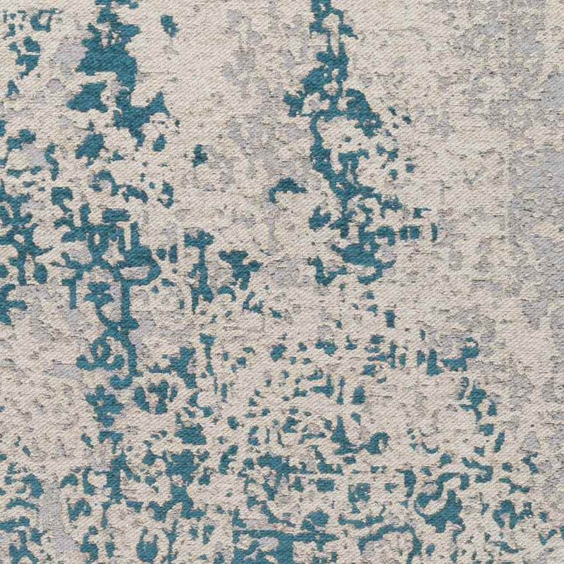 Coalville Modern Teal Blue/Silver Area Rug