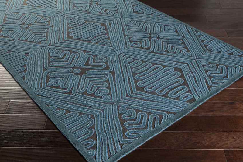 Winchester Modern Blue/Black Area Rug