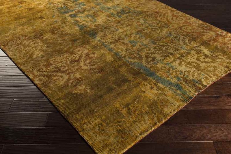 Woodlake Modern Tan/Burnt Orange Area Rug