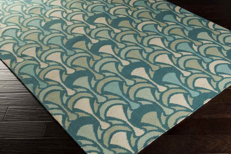 Aledo Modern Antique White/Blue Area Rug