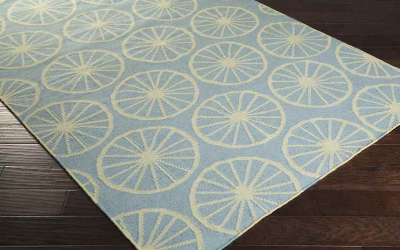 Belknap Coastal Bright Blue/Khaki Area Rug