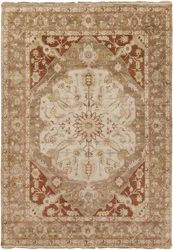 Gladstone Traditional Camel/Burnt Orange Area Rug