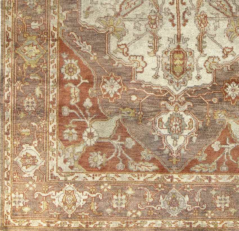 Gladstone Traditional Camel/Burnt Orange Area Rug