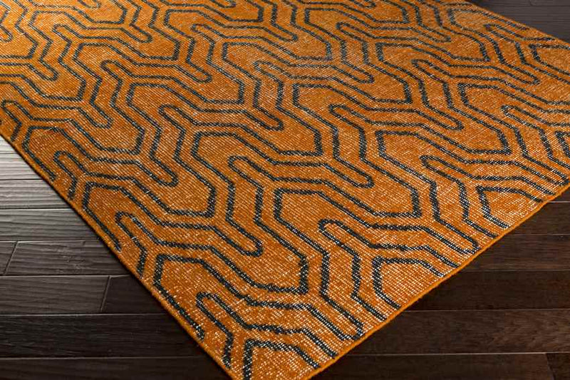 Bement Modern Burnt Orange Area Rug