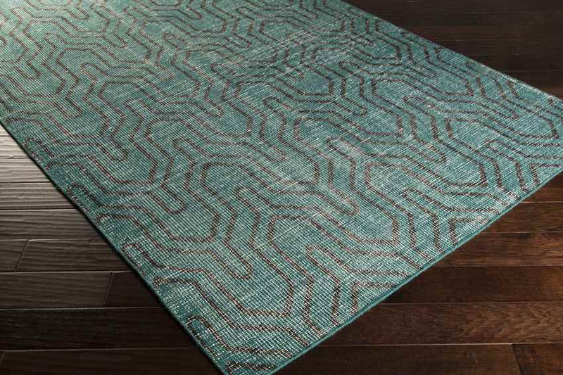 Bement Modern Teal Area Rug