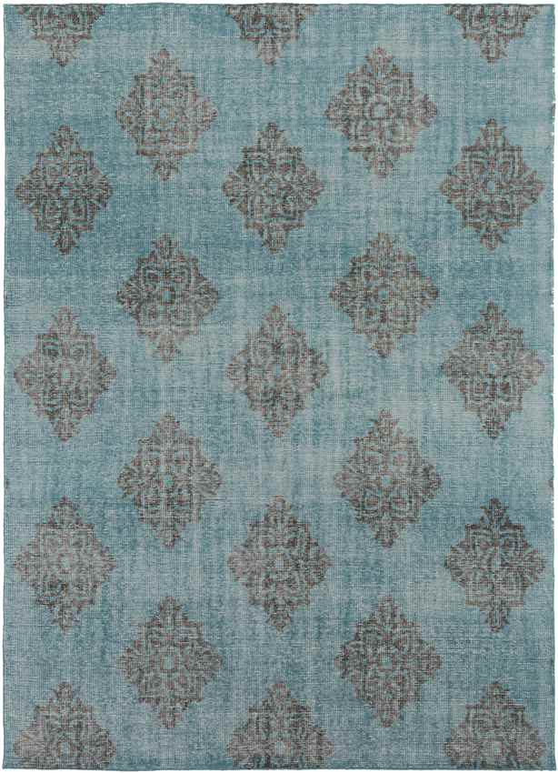 Benld Traditional Teal/Gray Area Rug