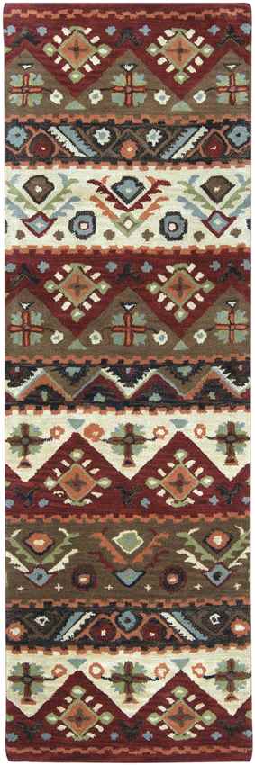 Crewkerne Rustic Dark Red Area Rug