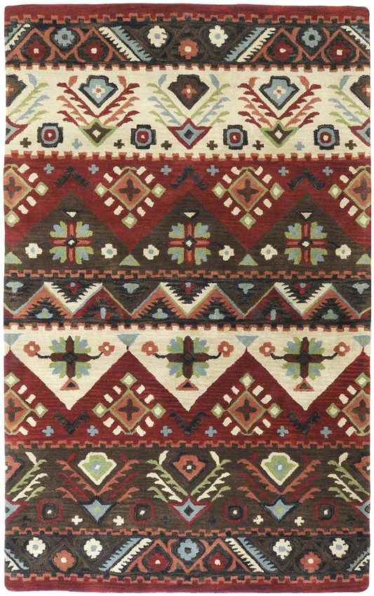 Crewkerne Rustic Dark Red Area Rug