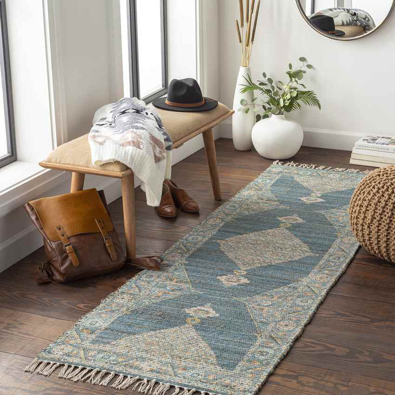 Daventry Traditional Aqua Area Rug